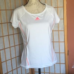 NWT Adidas Adizero White Athletic Short Sleeve Top